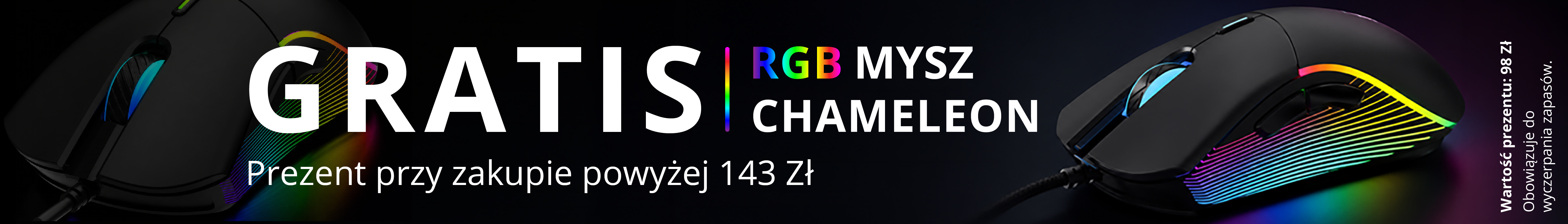 Mysz RGB Chameleon gratis przy zakupie powyżej 800 zł